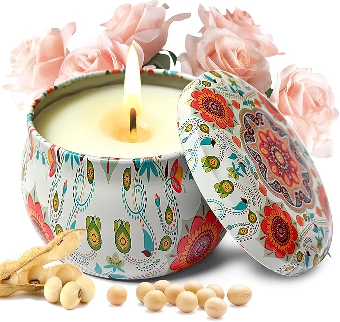 Vela Grande de Soja – Aromaterapia Relajante, Regalo para Mujer