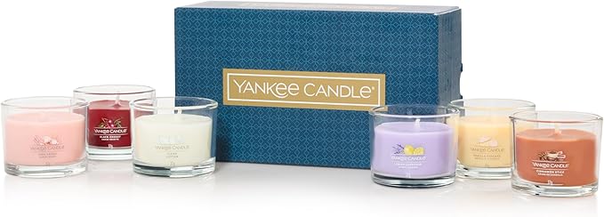 Set 6 Mini Velas Yankee Candle – Mezcla de Soja, Regalo Mujer